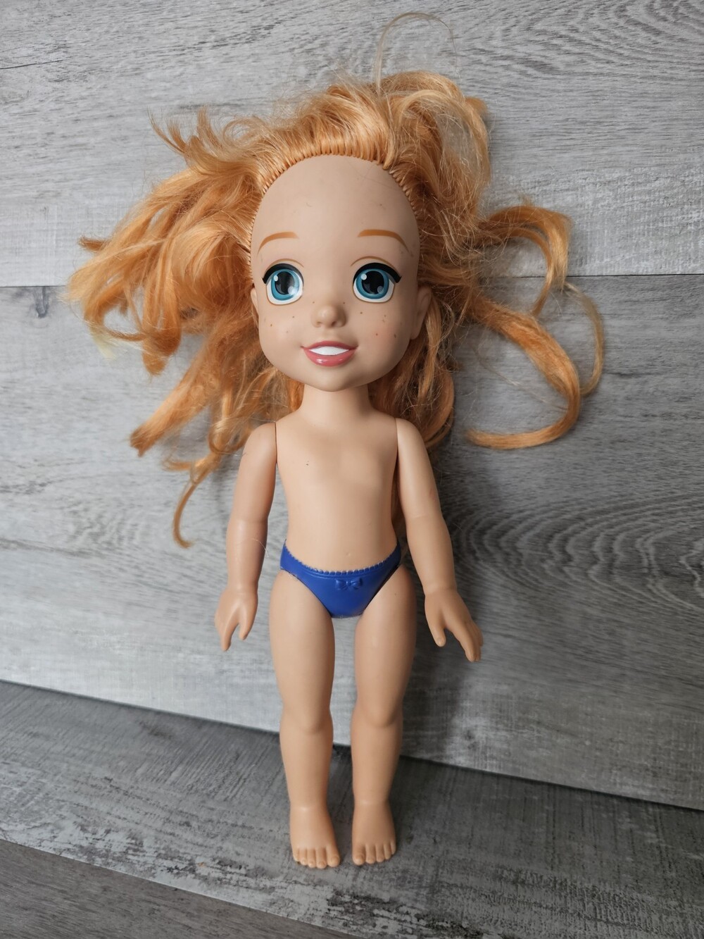 Disney Frozen Anna Of Arendelle 14" Doll Figure Red Hair Blue Eyes